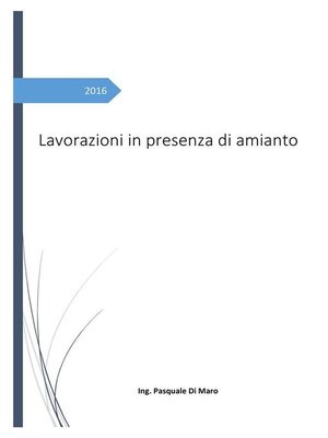 cover image of Lavorazioni in presenza di amianto